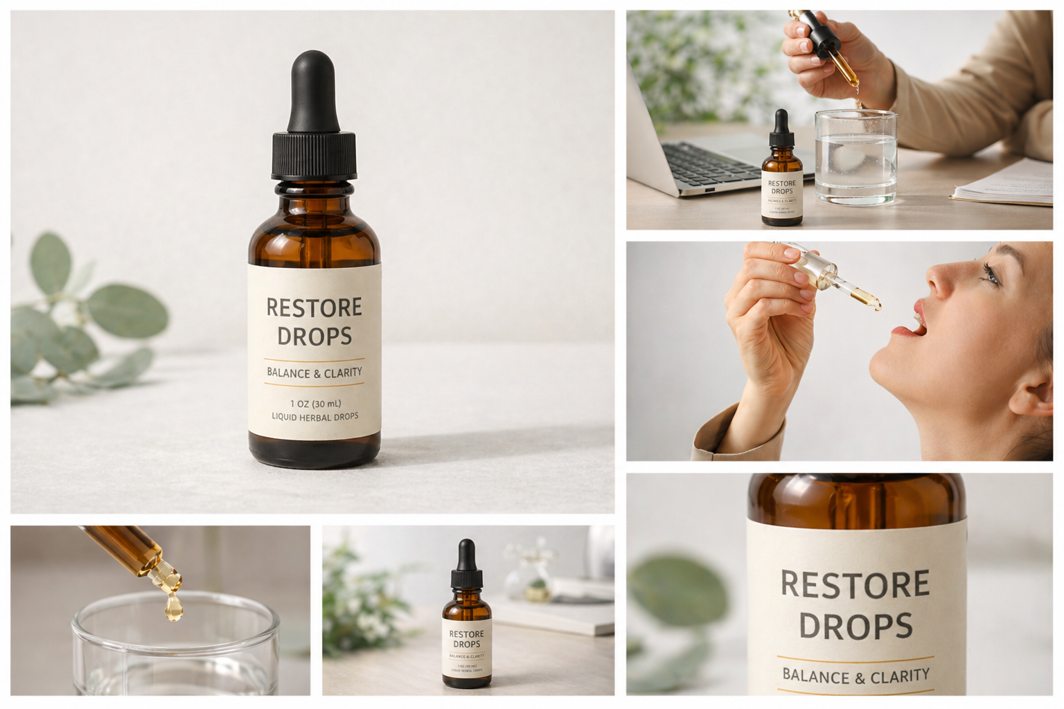 Restore Drops – Calm Focus & Energy Blend